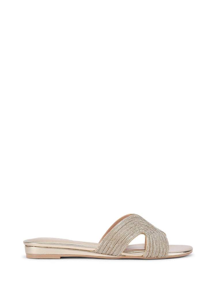 Carvela Chrome Gala Mule Jewel Sandals - Image 2 of 5