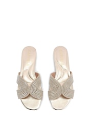 Carvela Chrome Gala Mule Jewel Sandals - Image 4 of 5