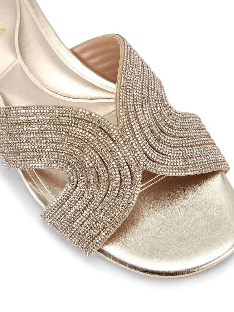 Carvela Chrome Gala Mule Jewel Sandals - Image 5 of 5