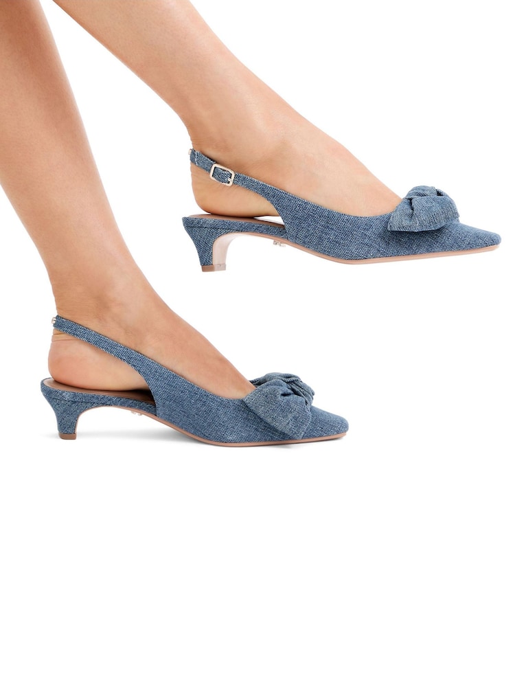 Carvela Denim Carina Bow Sling Shoes - Image 1 of 5