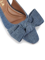 Carvela Denim Carina Bow Sling Shoes - Image 5 of 5