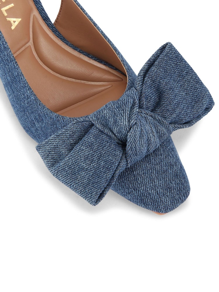 Carvela Denim Carina Bow Sling Shoes - Image 5 of 5