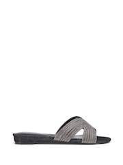 Carvela Chrome Gala Mule Jewel Sandals - Image 1 of 5