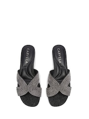 Carvela Chrome Gala Mule Jewel Sandals - Image 2 of 5