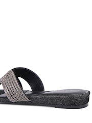 Carvela Chrome Gala Mule Jewel Sandals - Image 3 of 5