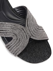 Carvela Chrome Gala Mule Jewel Sandals - Image 4 of 5