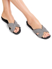 Carvela Chrome Gala Mule Jewel Sandals - Image 5 of 5
