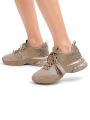 Carvela Cosmic Bubble Jewel Black Trainers - Image 1 of 5