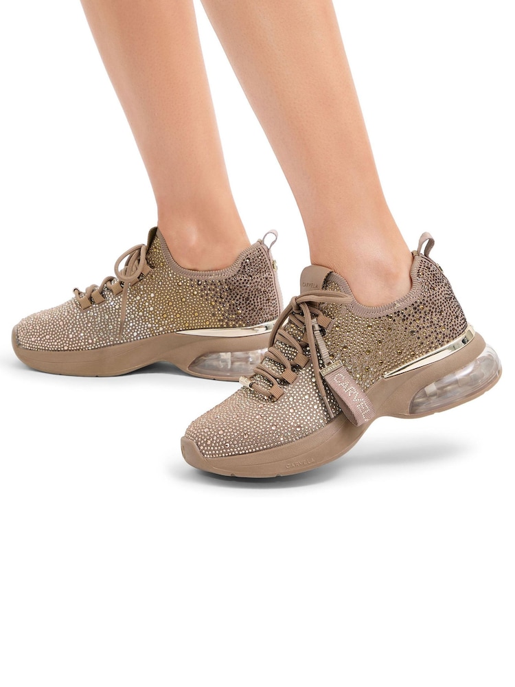 Carvela Cosmic Bubble Jewel Black Trainers - Image 1 of 5