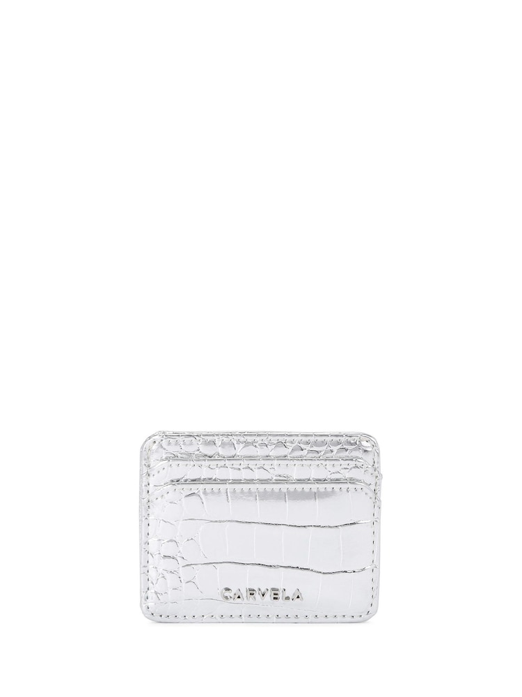 Carvela Silver Chrome Jessica Card Holder Purse - Image 1 of 4