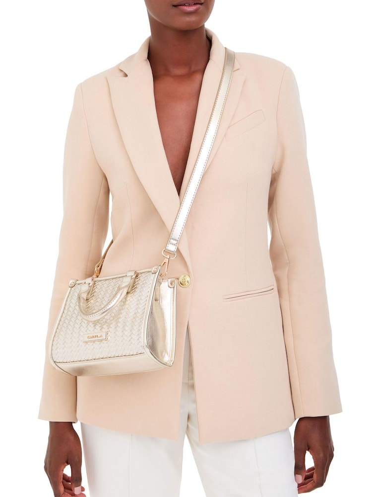 Goudkleurig/wit - Carvela Lucia Midi Tote Bag - Image 5 of 5