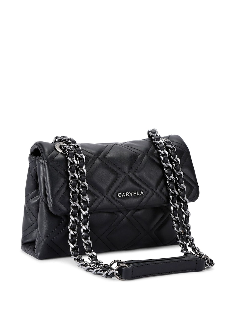 Negro - Carvela Rosa Chain Shoulder Black Bag - Imagen 1 de 4