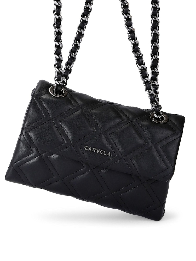 Черный/хромированный - Сумка на плечо с цепочкой Carvela Rosa - Изображение 5 5 Черный/хромированный - Сумка на плечо с цепочкой Carvela Rosa - Изображение 5 5
