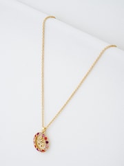 Ted Baker Gold Tone Molli: Monogram Crystal Pendant Necklace - Image 1 of 4