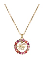 Ted Baker Gold Tone Molli: Monogram Crystal Pendant Necklace - Image 3 of 4