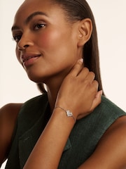 Silver Tone - Ted Baker Cherisa: Crystal Cluster Heart Adjustable Bracelet - Image 1 of 4