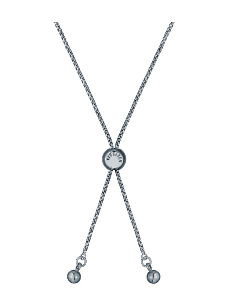 Silver Tone - Ted Baker Cherisa: Crystal Cluster Heart Adjustable Bracelet - Image 4 of 4