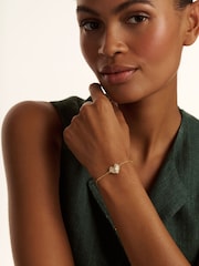 Gold Tone - Ted Baker Cherisa: Crystal Cluster Heart Adjustable Bracelet - Image 2 of 4