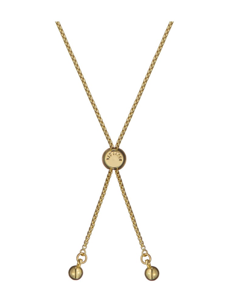 Gold Tone - Ted Baker Cherisa: Crystal Cluster Heart Adjustable Bracelet - Image 4 of 4