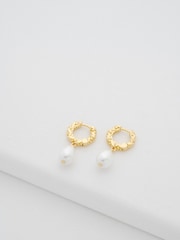 Ted Baker Gold Tone Tilly: Twisted Pearl Drop Earrings - Image 5 of 5