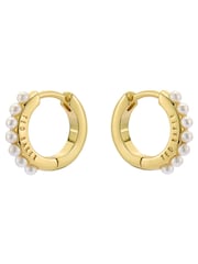 Ted Baker Gold Tone Persia: Pearl Huggie Earrings - Image 2 of 4