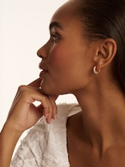 Ted Baker Gold Tone Persia: Pearl Huggie Earrings - Image 4 of 4