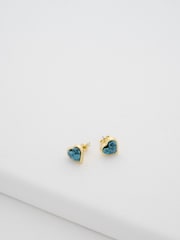 Ted Baker Faris: Herz-Ohrstecker mit facettiertem Stein - Bild 1 von 4