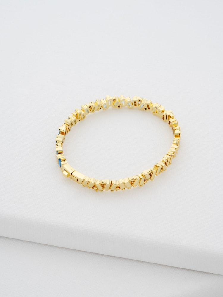 Ted Baker Gold Tone Clarina: Crystal Cluster Bangle - Image 2 of 4
