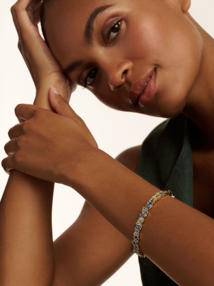 Ted Baker Gold Tone Clarina: Crystal Cluster Bangle - Image 4 of 4