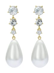 Ted Baker Gold Tone Pearsti: Statement Crystal Bead Drop Earrings - Image 1 of 4