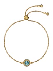Ted Baker Gold Tone Soleta: Solitaire Sparkle Crystal Adjustable Bracelet - Image 1 of 5