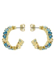 Ted Baker Gold Tone Clarence: Crystal Cluster Hoop Earrings - Image 2 of 4