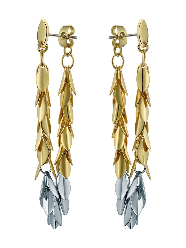 Ted Baker Gold Tone Pemia: Petal Fringe Ear Loop Earrings - Image 2 of 5