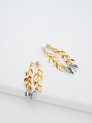 Ted Baker Gold Tone Pemia: Petal Fringe Ear Loop Earrings - Image 3 of 5