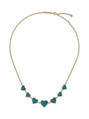 Ted Baker Gold Tone Farah: Faceted Stone Heart Necklace - Image 1 of 4