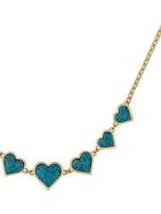 Ted Baker Gold Tone Farah: Faceted Stone Heart Necklace - Image 2 of 4
