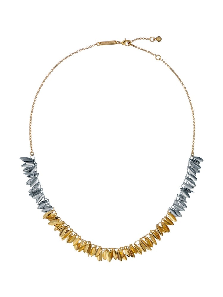 Ted Baker Gold Tone Pemina: Petal Fringe Necklace - Image 2 of 4