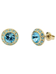 Ted Baker Gold Tone Soletia: Solitaire Sparkle Crystal Stud Earrings - Image 2 of 4