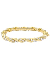 Ted Baker Gold Tone Tilaa: Twisted Pearl Cuff Bracelet - Image 1 of 5