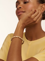 Ted Baker Gold Tone Tilaa: Twisted Pearl Cuff Bracelet - Image 3 of 5