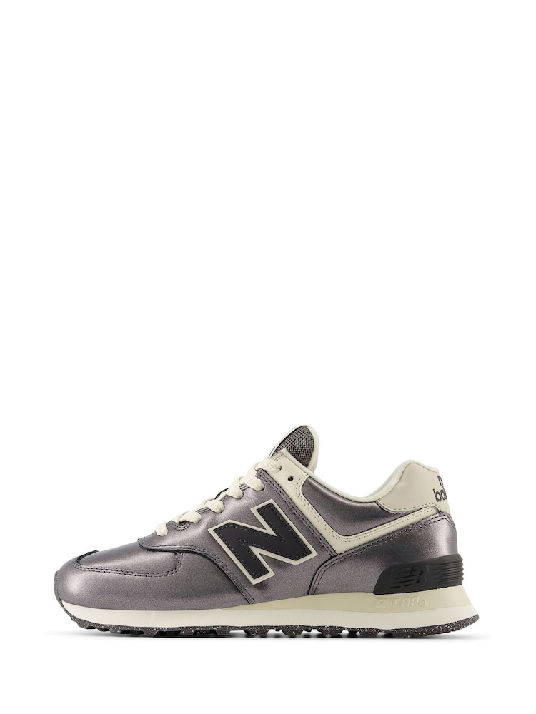 New Balance Metallic Womens 574 Trainers - Image 2 of 6