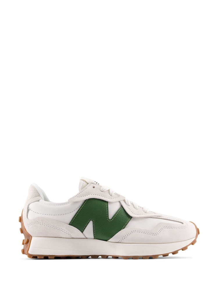 New Balance White/Green Womens 327 Trainers - Image 1 of 7 New Balance White/Green Womens 327 Trainers - Image 1 of 7