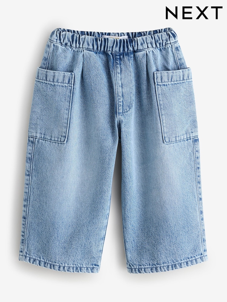 Blue Pull On Pocket Jeans - Image 2 of 4