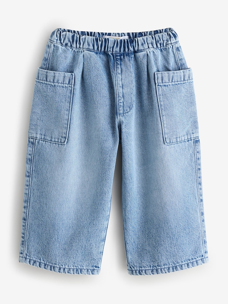 Blue Pull On Pocket Jeans - Image 4 of 4