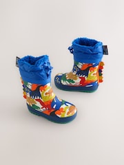 Blau, Dinosaurier - Thinsulate™ Warm gefütterte Gummistiefel mit Manschette - Bild 1 von 5