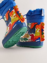 Blau, Dinosaurier - Thinsulate™ Warm gefütterte Gummistiefel mit Manschette - Bild 3 von 5