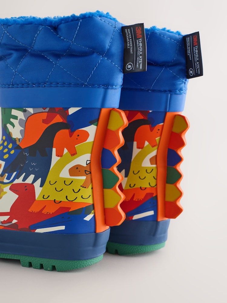 Blau, Dinosaurier - Thinsulate™ Warm gefütterte Gummistiefel mit Manschette - Bild 5 von 5