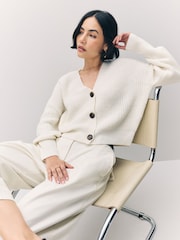 Blanco - VERO MODA Button Down Knitted Cardigan - Imagen 1 de 4