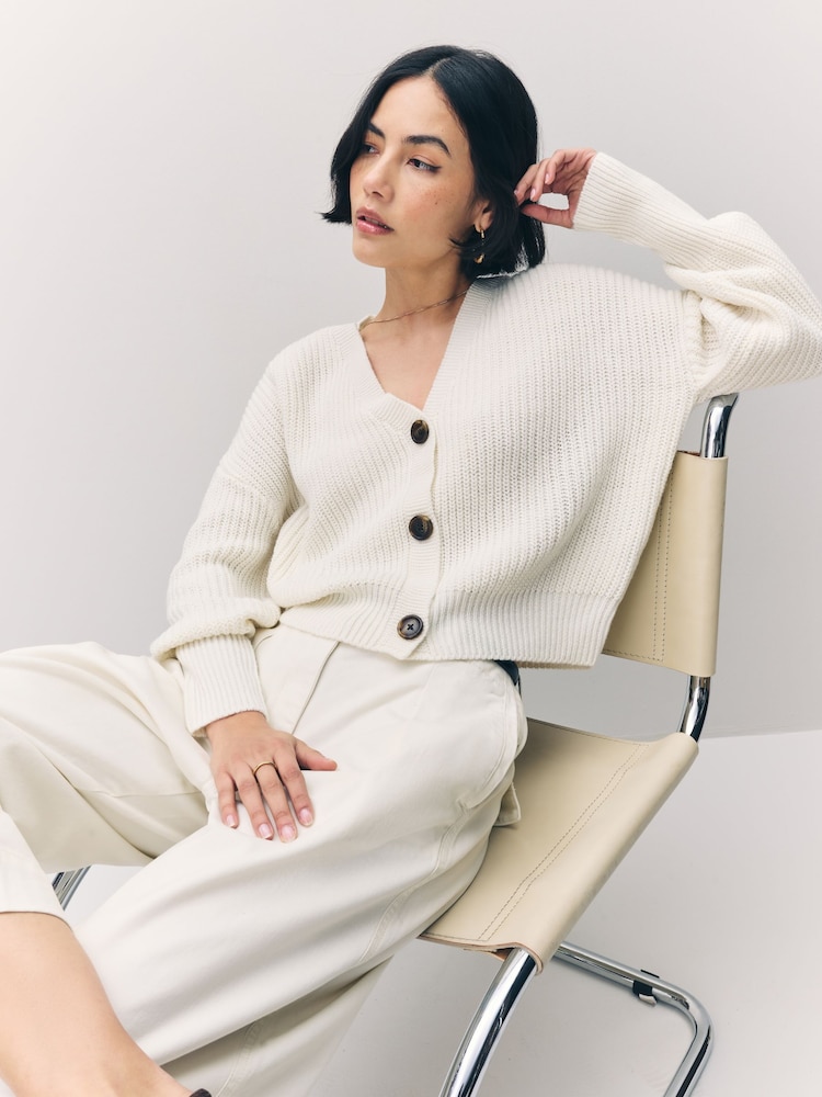 Blanco - VERO MODA Button Down Knitted Cardigan - Imagen 1 de 4 Blanco - VERO MODA Button Down Knitted Cardigan - Imagen 1 de 4