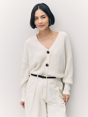 Blanco - VERO MODA Button Down Knitted Cardigan - Imagen 2 de 4
